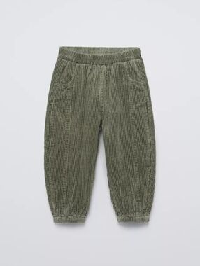 Zara Wide Wale Corduroy Balloon Leg / Barrel Leg/ Wide Leg Pants 2t